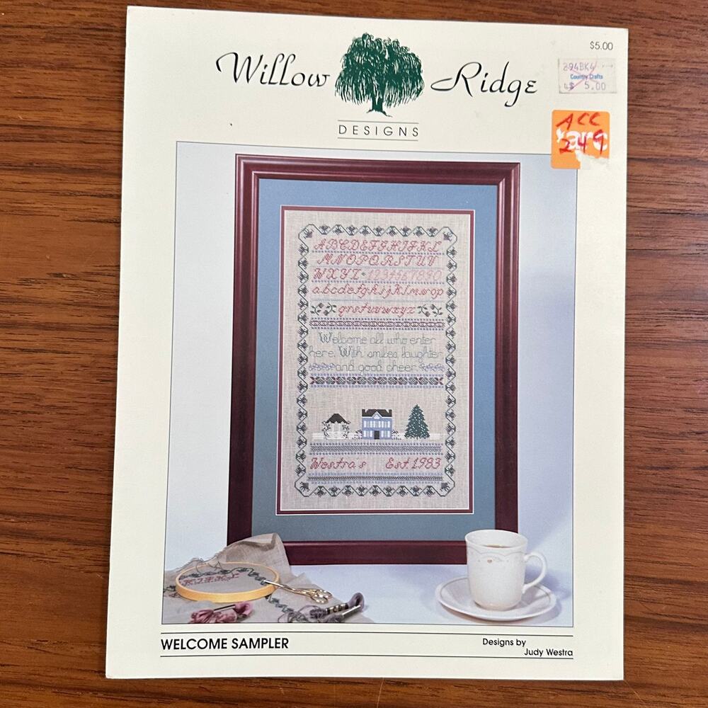Welcome Sampler Cross Stitch Pattern 1993